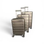 HEUER Aluminium Premium 2026 LINE in Champagner All-Inclusive Reise Paket + Heuer Aluminium Wallet in Silber